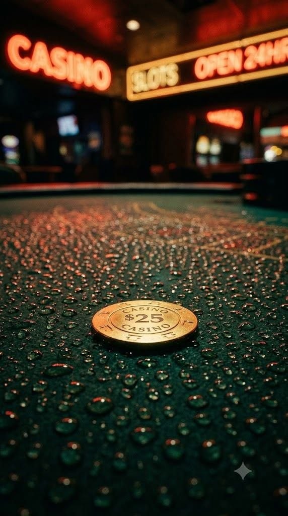 Casino table with a golden chip — Skill Ludo atmosphere